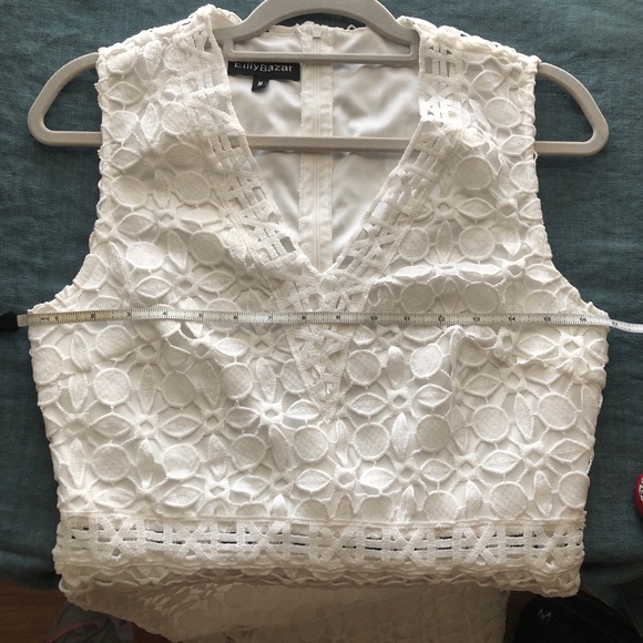 Eilly Bazar Dress Mini Lace Guipure Design Elegant Wedding Formal Classic - Picture 6 of 12